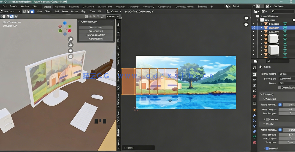 Blender 3.3中低多边形室内建模设计技术视频教程(图4)