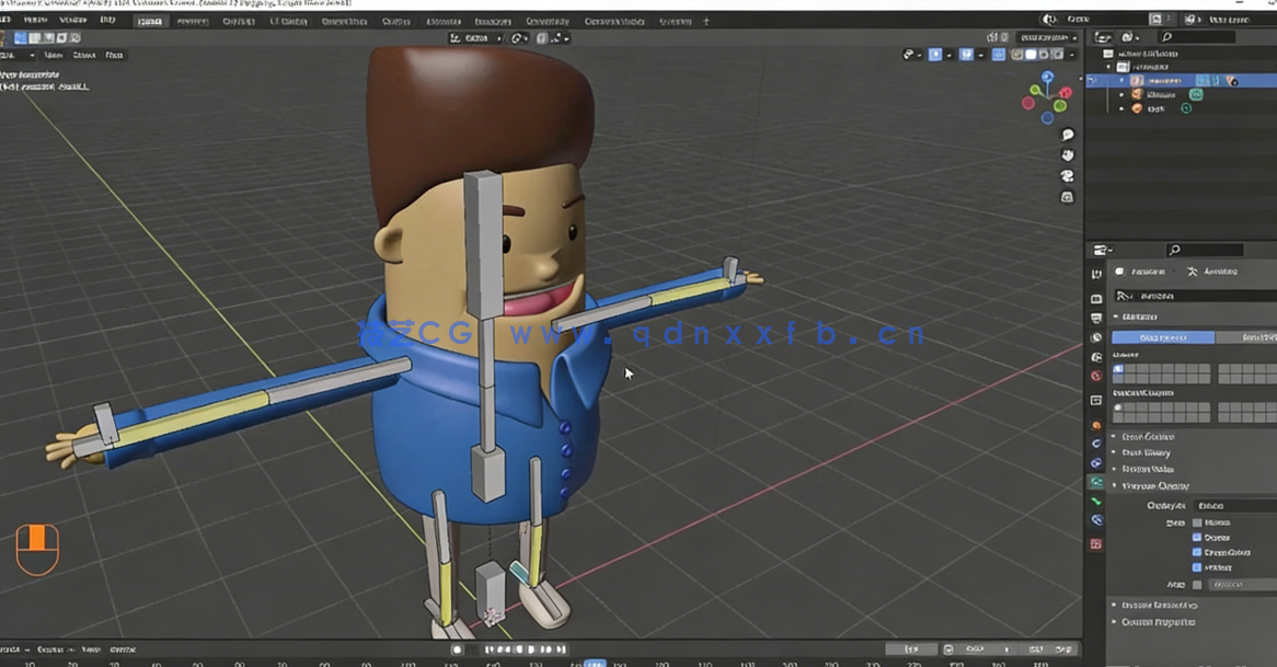 Blender角色建模与绑定动画实例制作视频课程(图2)