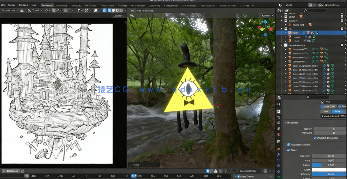 Blender神秘小屋完整实例制作训练视频教程(图4)