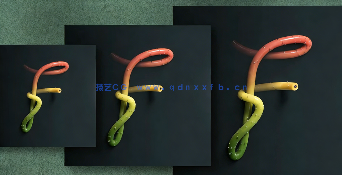 Blender 3D字母数字原创概念艺术设计视频课程 (图4)