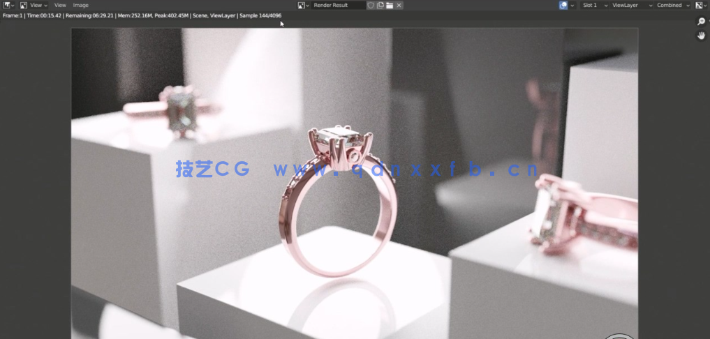 Blender精美珠宝从建模到渲染效果图制作视频教程 (图3)