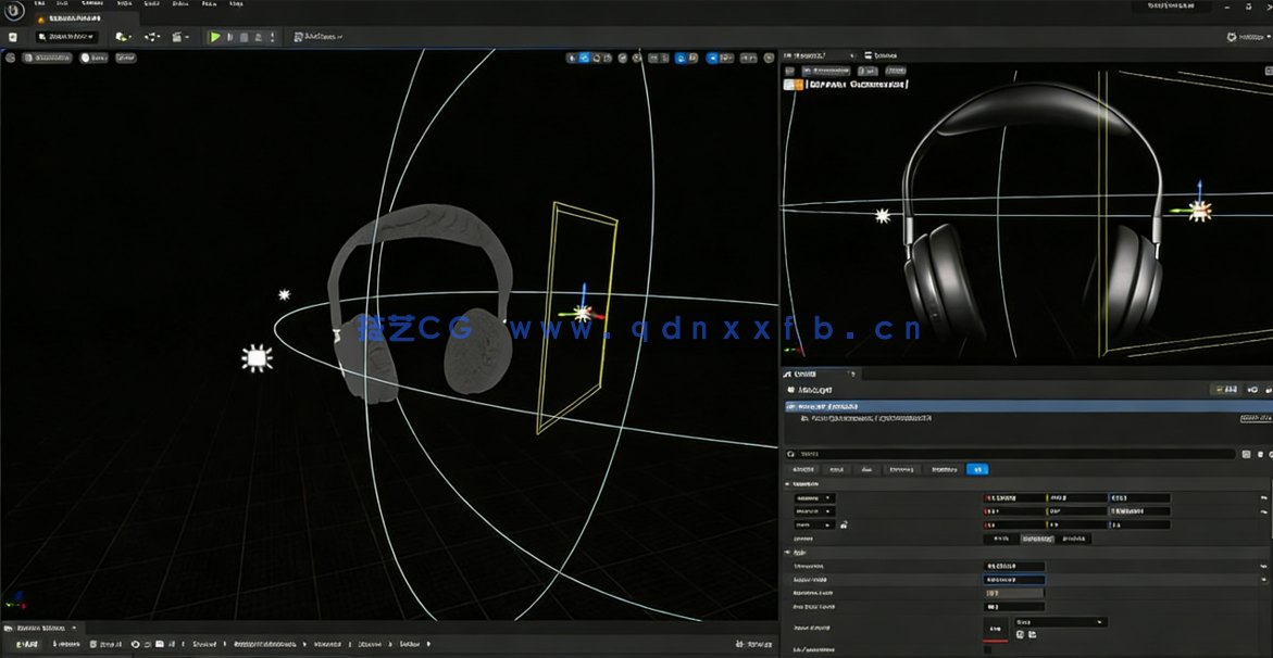  Blender和UE5逼真耳机产品宣传动画实例制作视频教程 (图2)