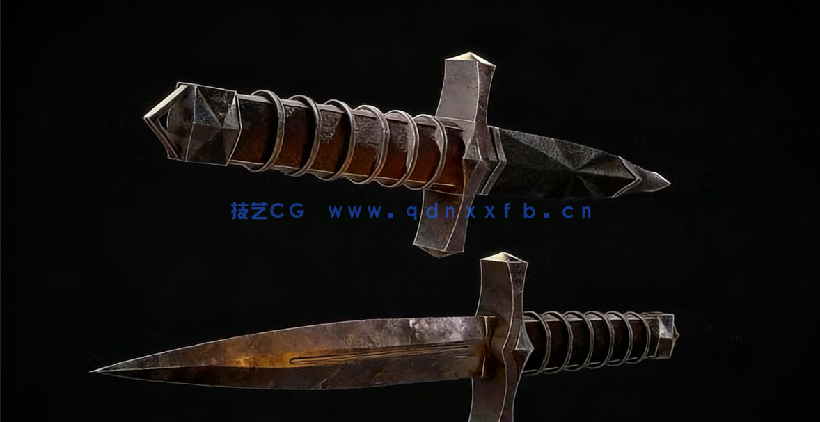 Blender逼真匕首游戏资产制作全流程视频教程(图5)