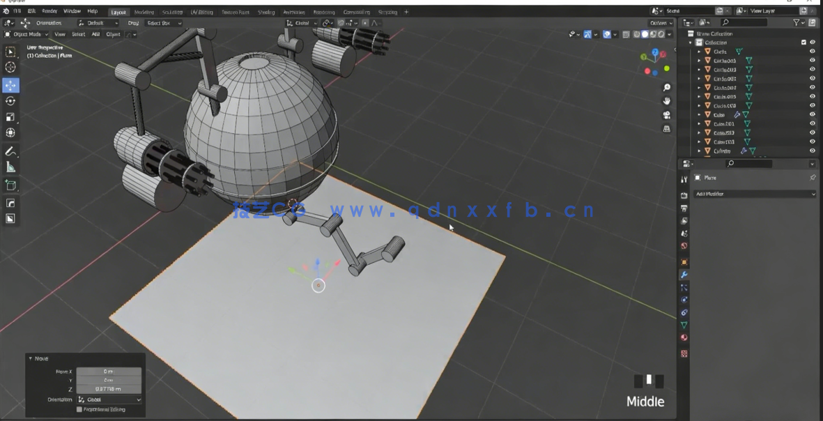  Blender科幻战争机器人完整建模技术视频课程(图3)