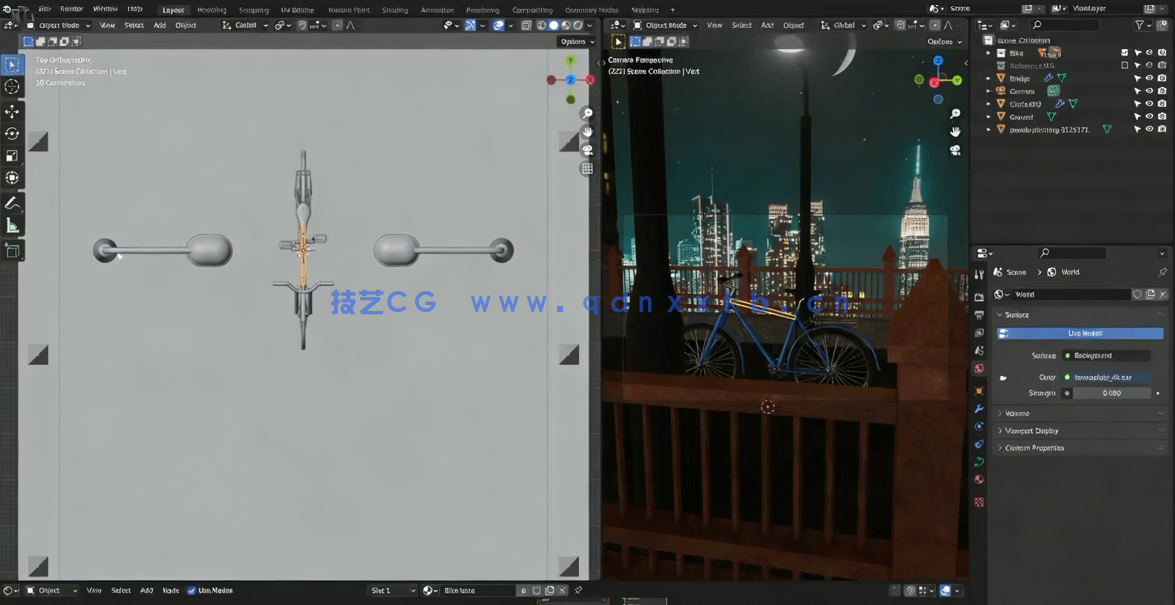 Blender自行车场景实例制作视频课程(图2)