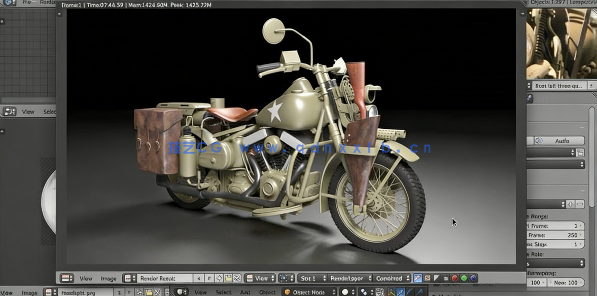 Blender美国队长摩托车完整制作视频教程(图2)