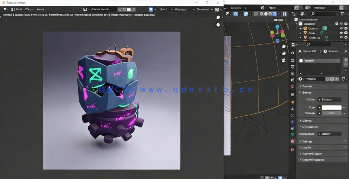 Blender和Substance Painter游戏手榴弹实例制作流程(图5)