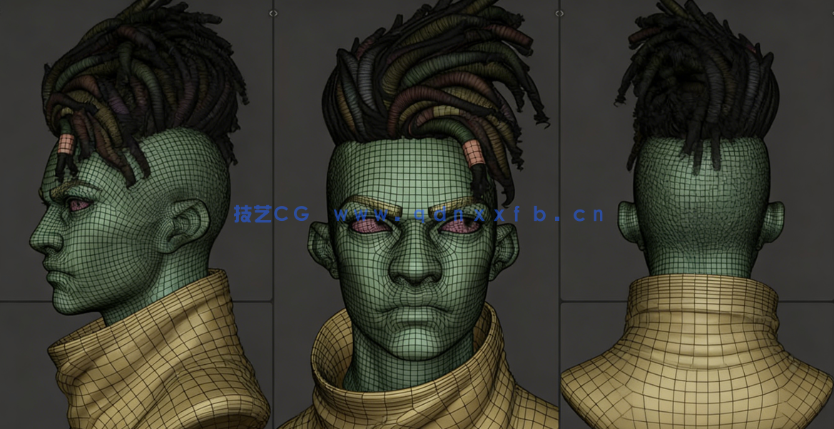 Blender英雄联盟游戏角色时间刺客EKKO制作视频课程 (图4)