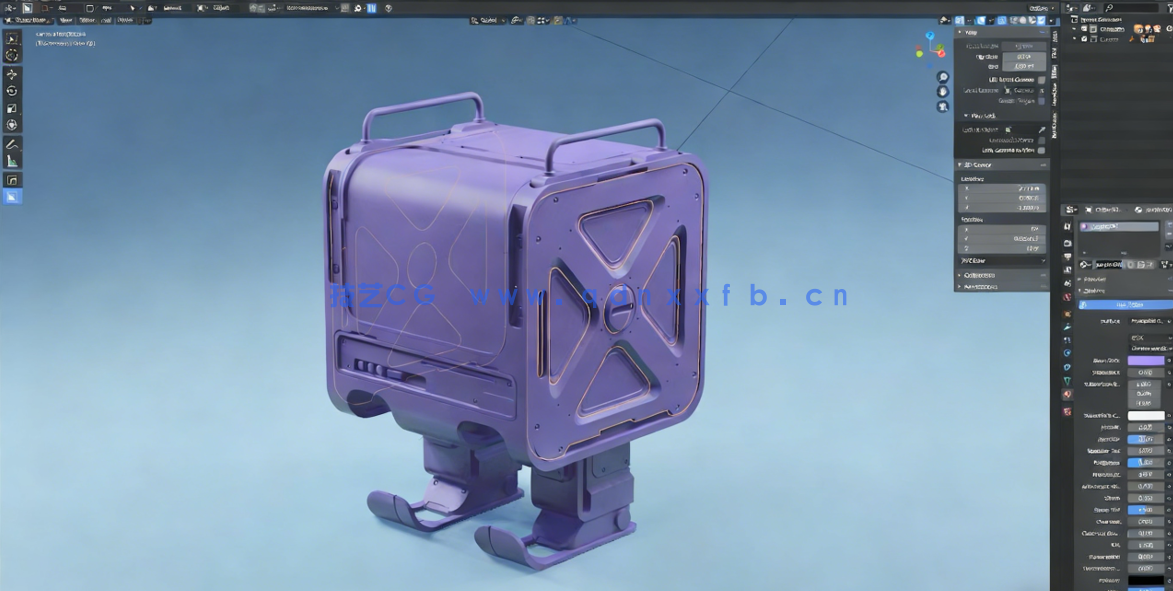 Blender可爱小盒子机器人实例制作视频教程(图2)
