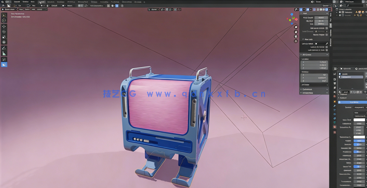 Blender可爱小盒子机器人实例制作视频教程(图4)