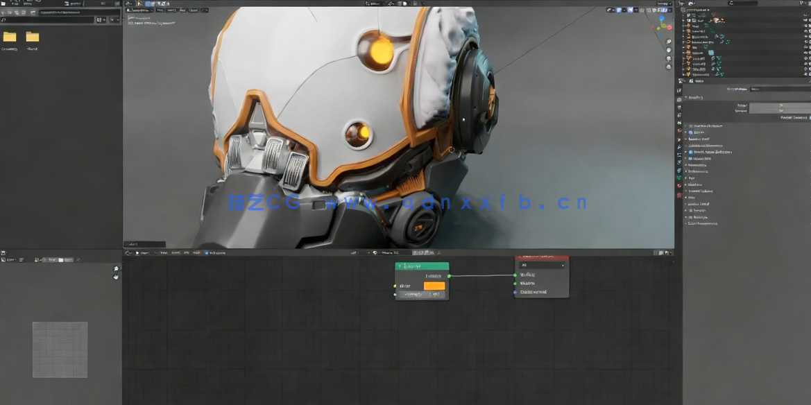 Blender科幻头盔建模实例制作视频教程 (图4)