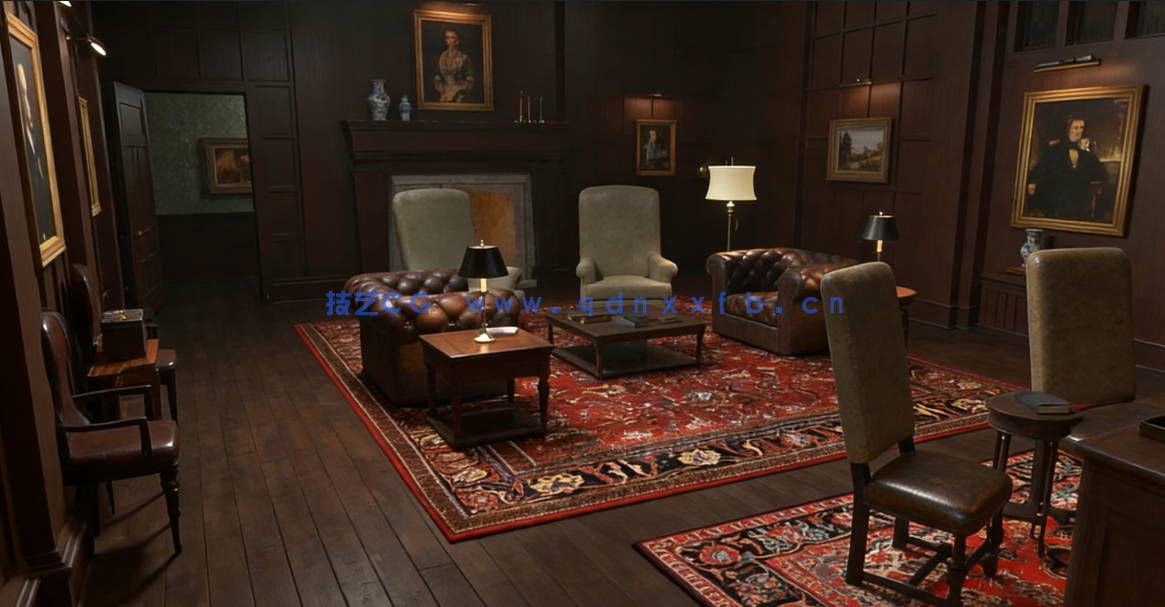 Blender和SP维多利亚欧式房间实例制作视频教程(图3)