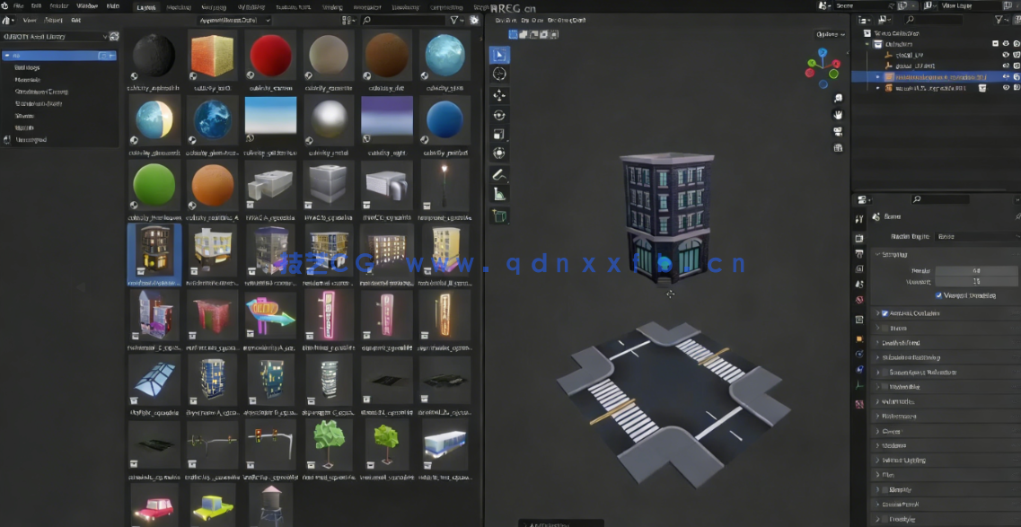 Blender可爱卡通风格城市大型场景制作视频教程(图6)