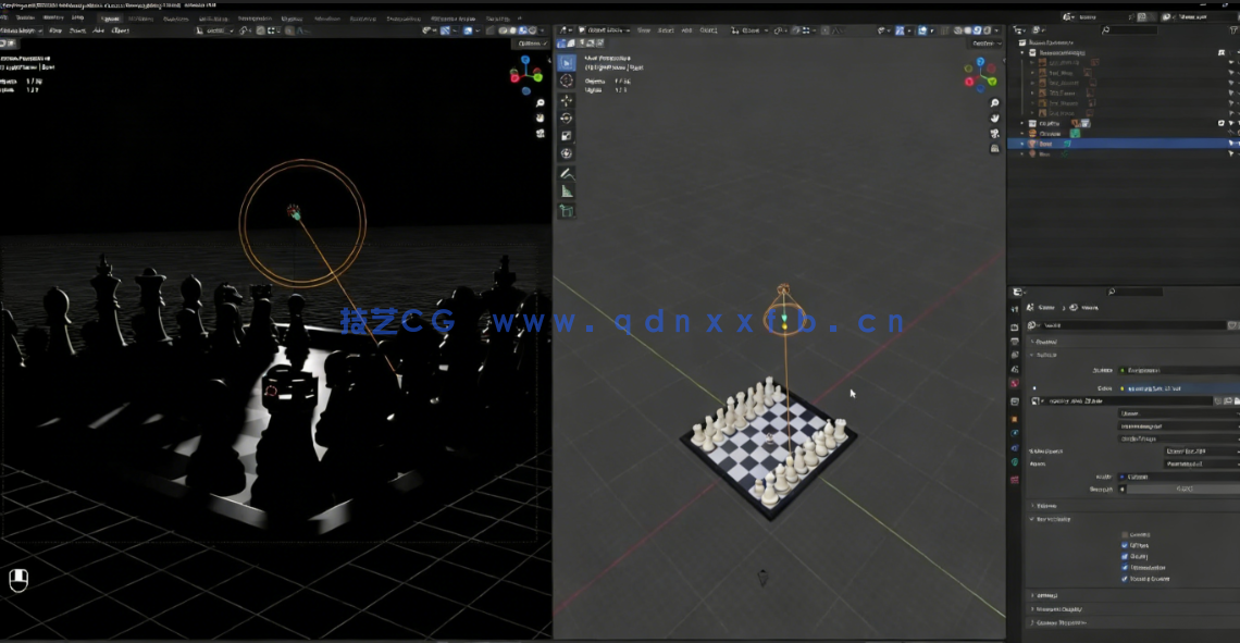 Blender国际象棋棋盘器具实例制作视频教程(图3)