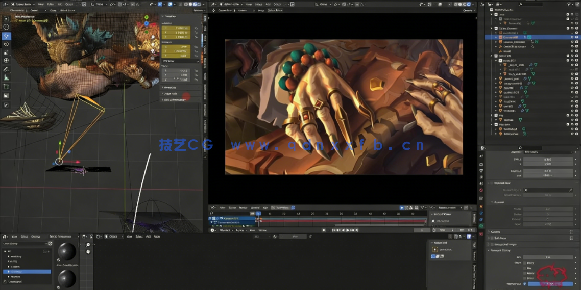 Blender导入二维插画动画制作流程视频教程(图4)