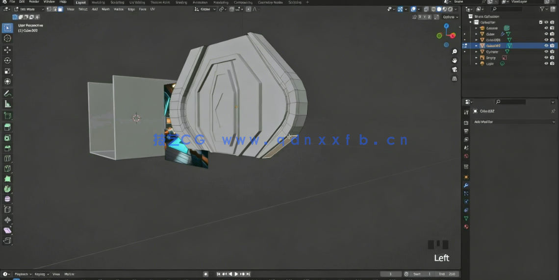 Blender未来科幻房间环境场景制作视频教程(图3)