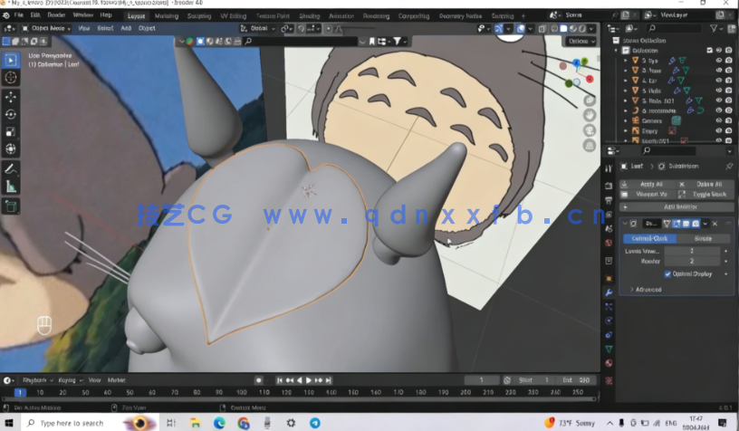 Blender 4吉卜力龙猫动漫角色制作流程视频教程(图3)