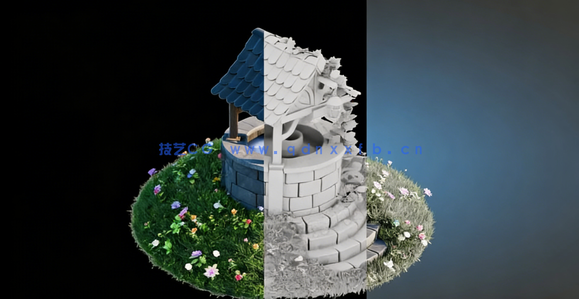 Blender 4几何节点风格化三维环境场景制作流程视频教程(图2)