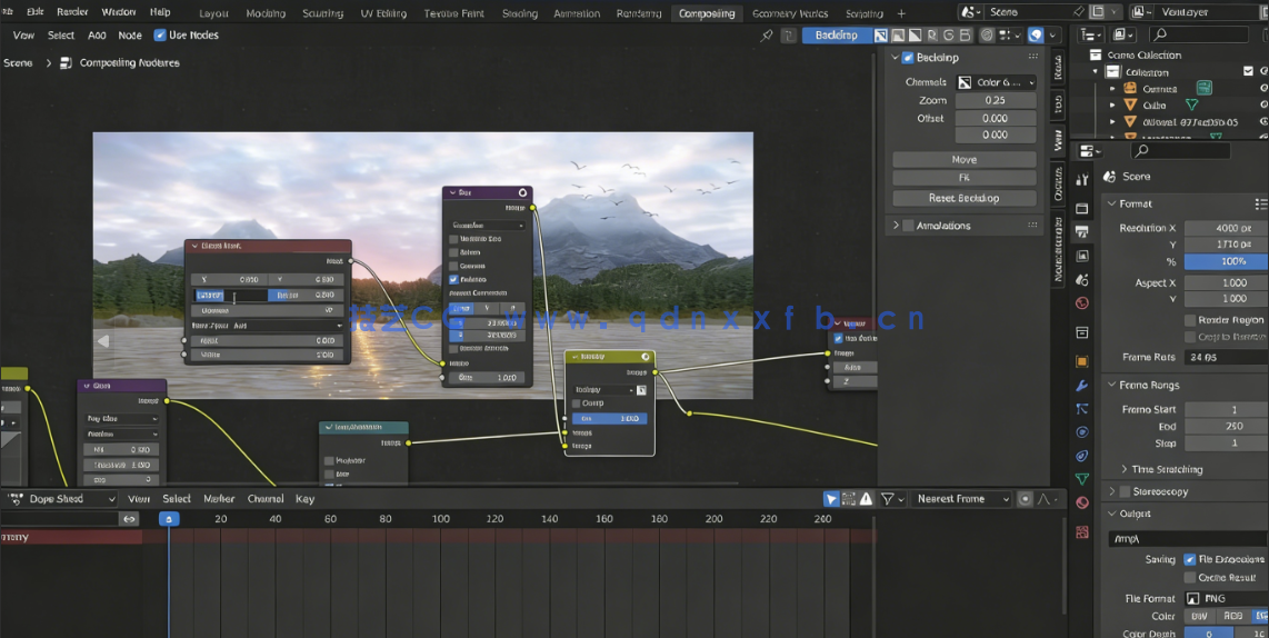 Blender逼真高楼湖景景观雕刻制作流程视频教程(图4)