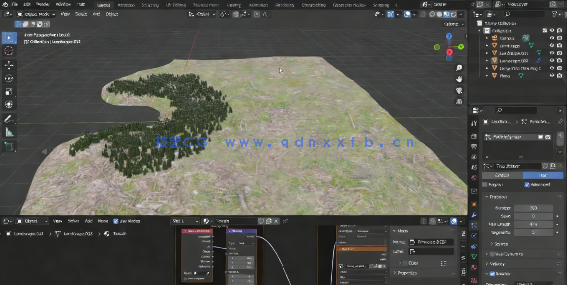 Blender逼真高楼湖景景观雕刻制作流程视频教程(图5)