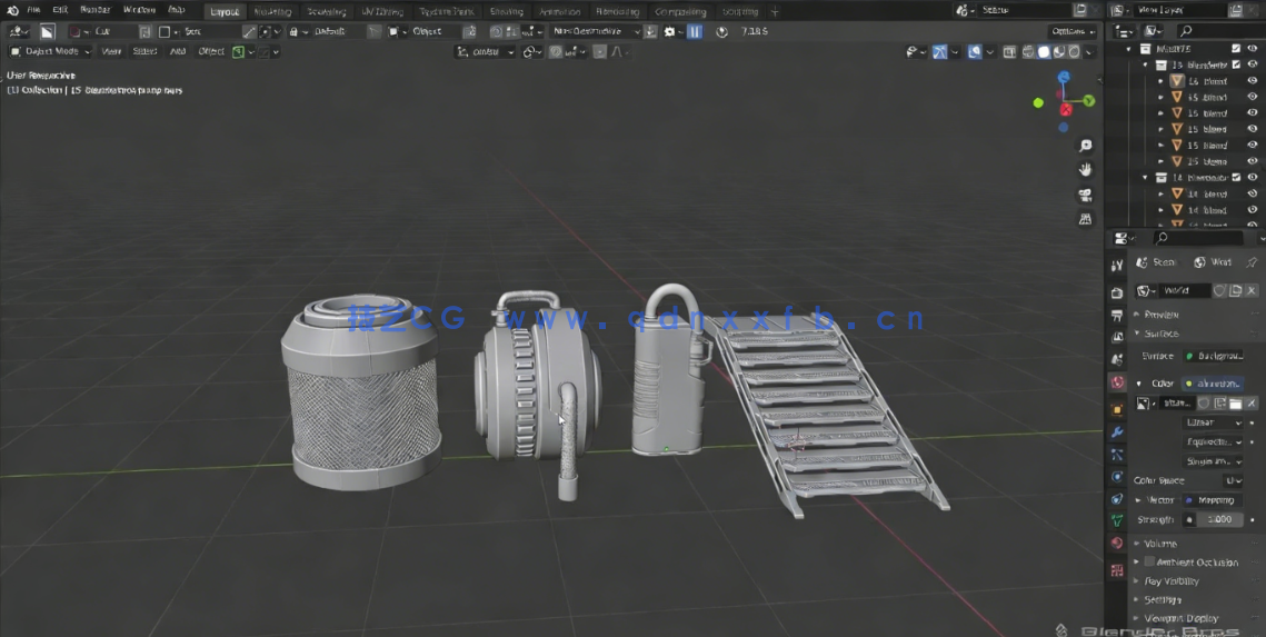 Blender太空仓沙漠着陆场景建模与合成制作视频教程(图4)