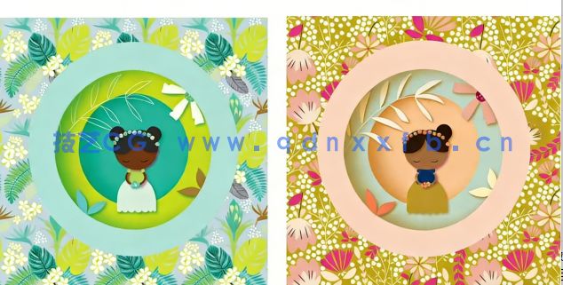 AI矢量平面可爱剪纸效果插图制作视频教程(图4)