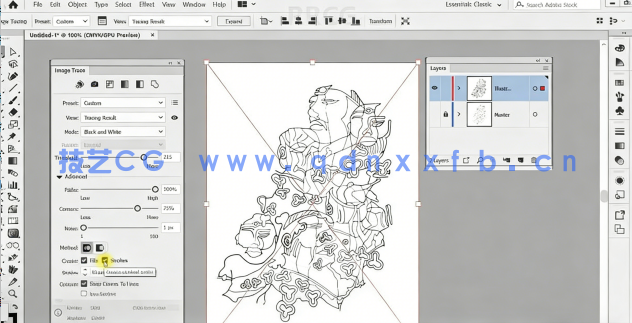 AI中手绘插图描边转变为矢量图形技巧视频教程(图3)