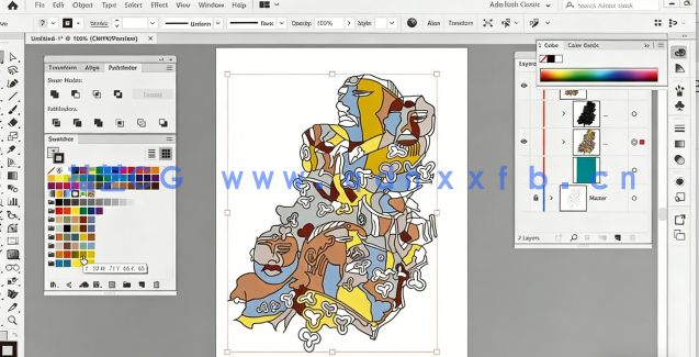 AI中手绘插图描边转变为矢量图形技巧视频教程(图1)