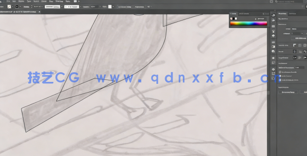  Illustrator初学者基本手绘草图创建矢量插图过程技术视频教程(图3)