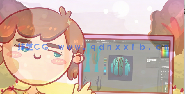 Illustrator制作梦幻剪影森林插图视频教程(图1)