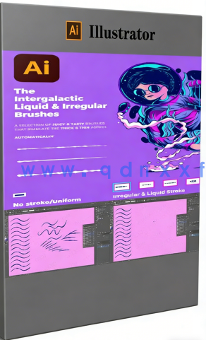  AI不规则矢量液体笔触视频教程带笔刷(图6)