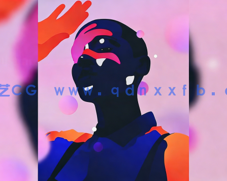  AI色彩丰富抽象插画平面肖像创建视频教程(图4)