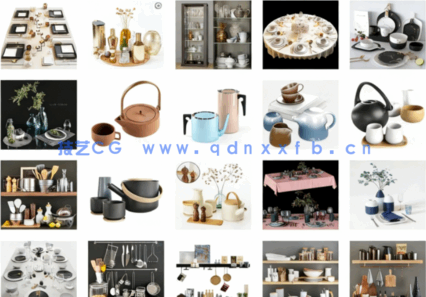 3dsky精品餐桌摆件高质量模型（150个）(图4)