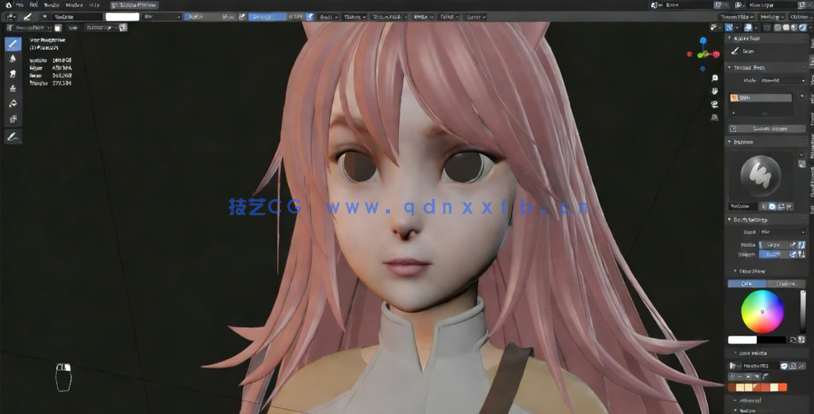  Blender兔女郎游戏角色完整制作工作流程视频教程 (图3)
