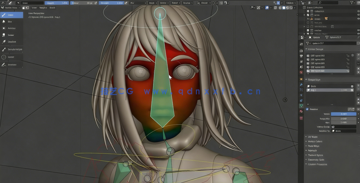 Blender我的英雄学院动漫角色丽日御茶子完整制作视频教程(图3)