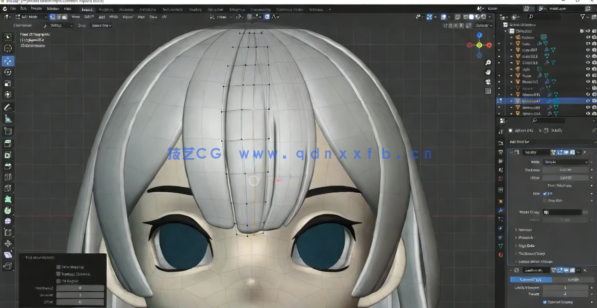  Blender可爱动漫风格校园女孩实例制作视频教程(图2)