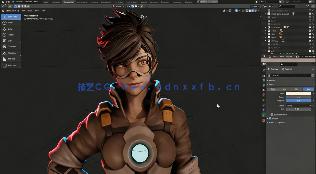 Blender猎空游戏角色实例制作工作流程视频课程 (图4)