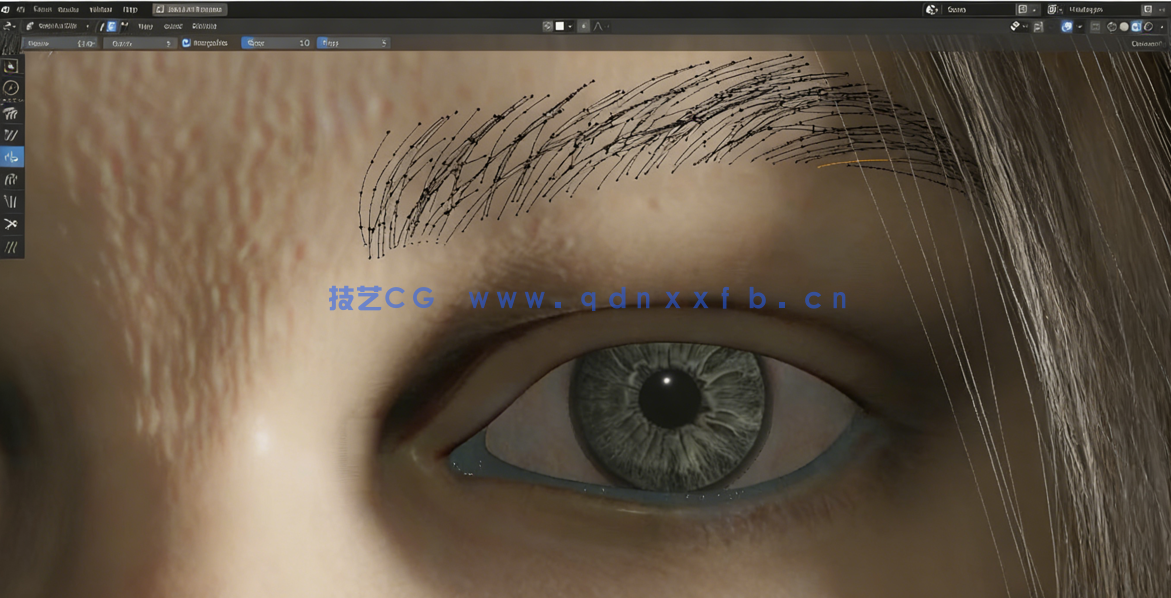 Blender 3D金发女孩角色完整制作工作流程视频教程 (图5)