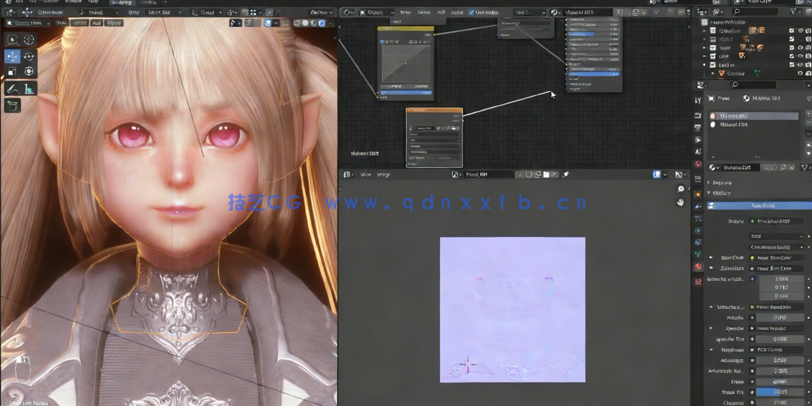 Blender制作MMORPG女性游戏角色实例训练视频教程(图3)