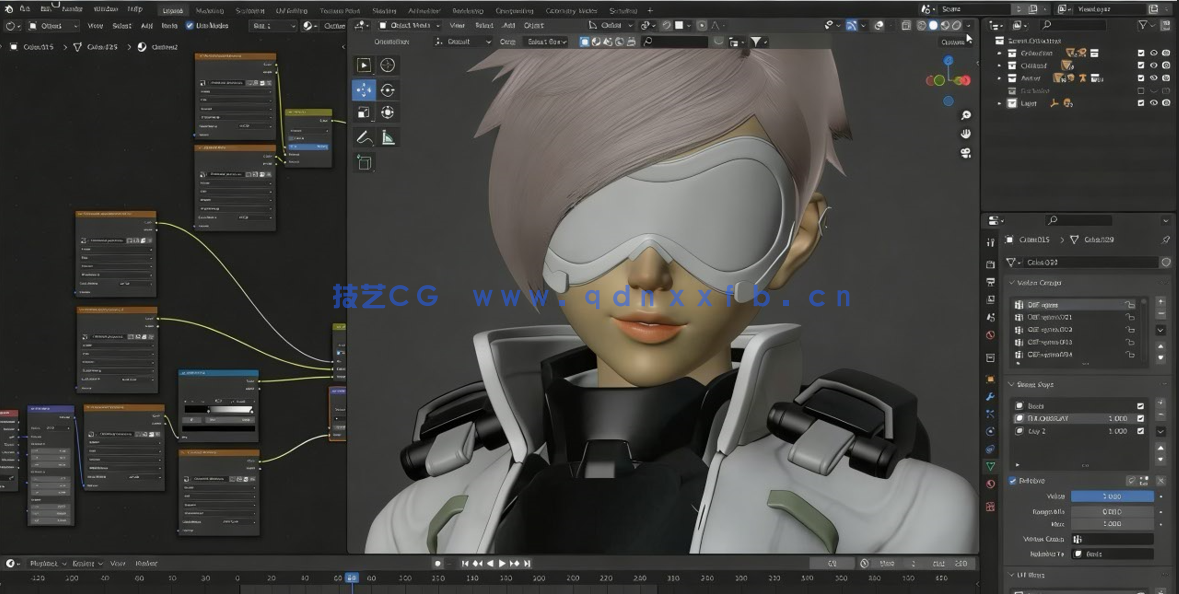 Blender守望先锋游戏角色猎空完整实例制作视频课程 (图3)