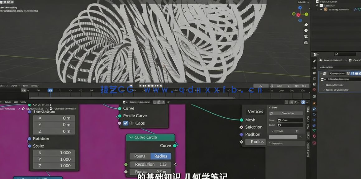 Blender 3D几何节点程序性动画技术训练视频教程 (图4)