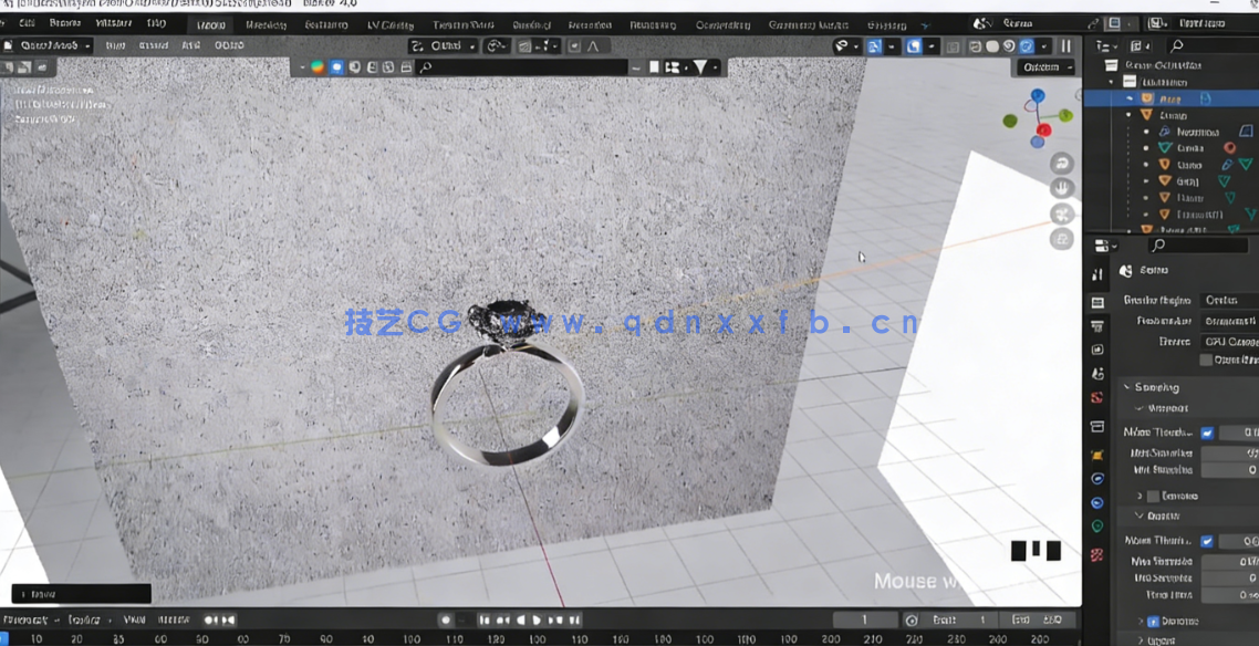 Blender钻戒动画实例制作训练视频教程(图6)