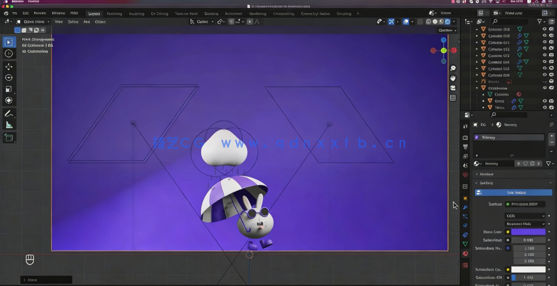 Blender 3D角色视觉插画设计完整制作流程视频教程(图4)