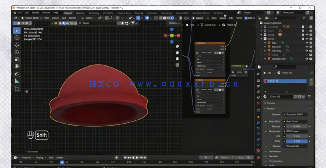 Blender可爱滑板企鹅完整实例制作流程视频教程(图6)