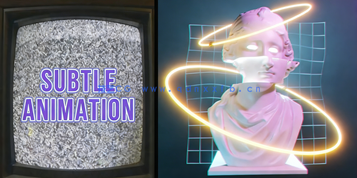 Blender复古3D蒸汽波环绕动画制作视频教程(图6)