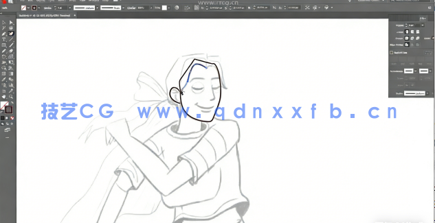 Illustrator与Photoshop矢量人物插图详细步骤绘制视频教程(图2)