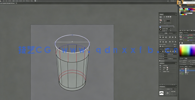  Illustrator逼真玻璃杯矢量制作视频教程(图5)