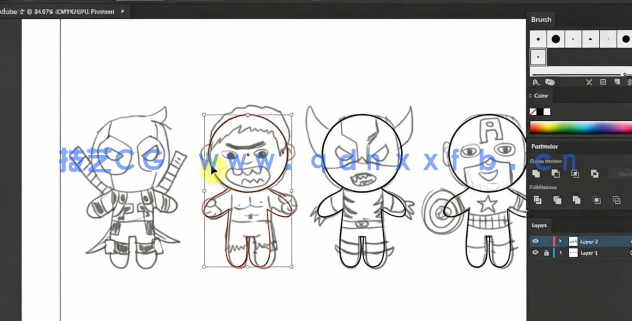 Illustrator漫威超级英雄矢量制作训练视频教程(图3)