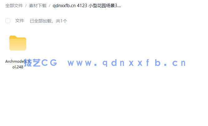 小型花园场景3D模型Archmodels Vol.248(图1)