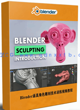 Blender逼真角色雕刻技术训练视频教程 (图1)